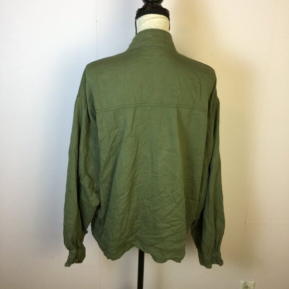 New! Supplies by Union Bay Larisa Jacket L Womans Greek Olive Snap Buttons - Picture 2 of 16
